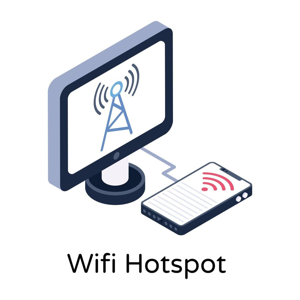 Internet  Wifi Hotspot vector