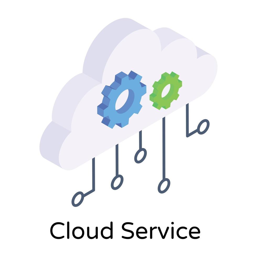 Cloud Service and Computing vector