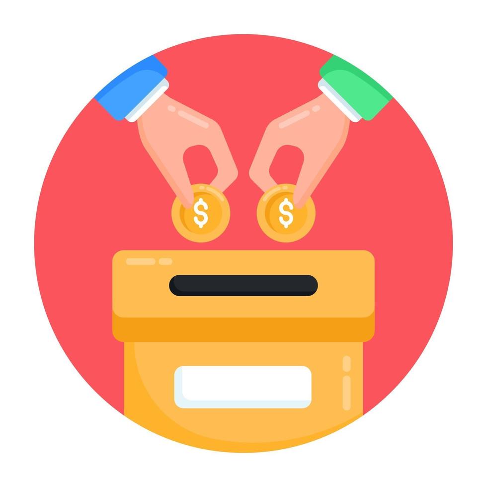 Donation and Money Box vector