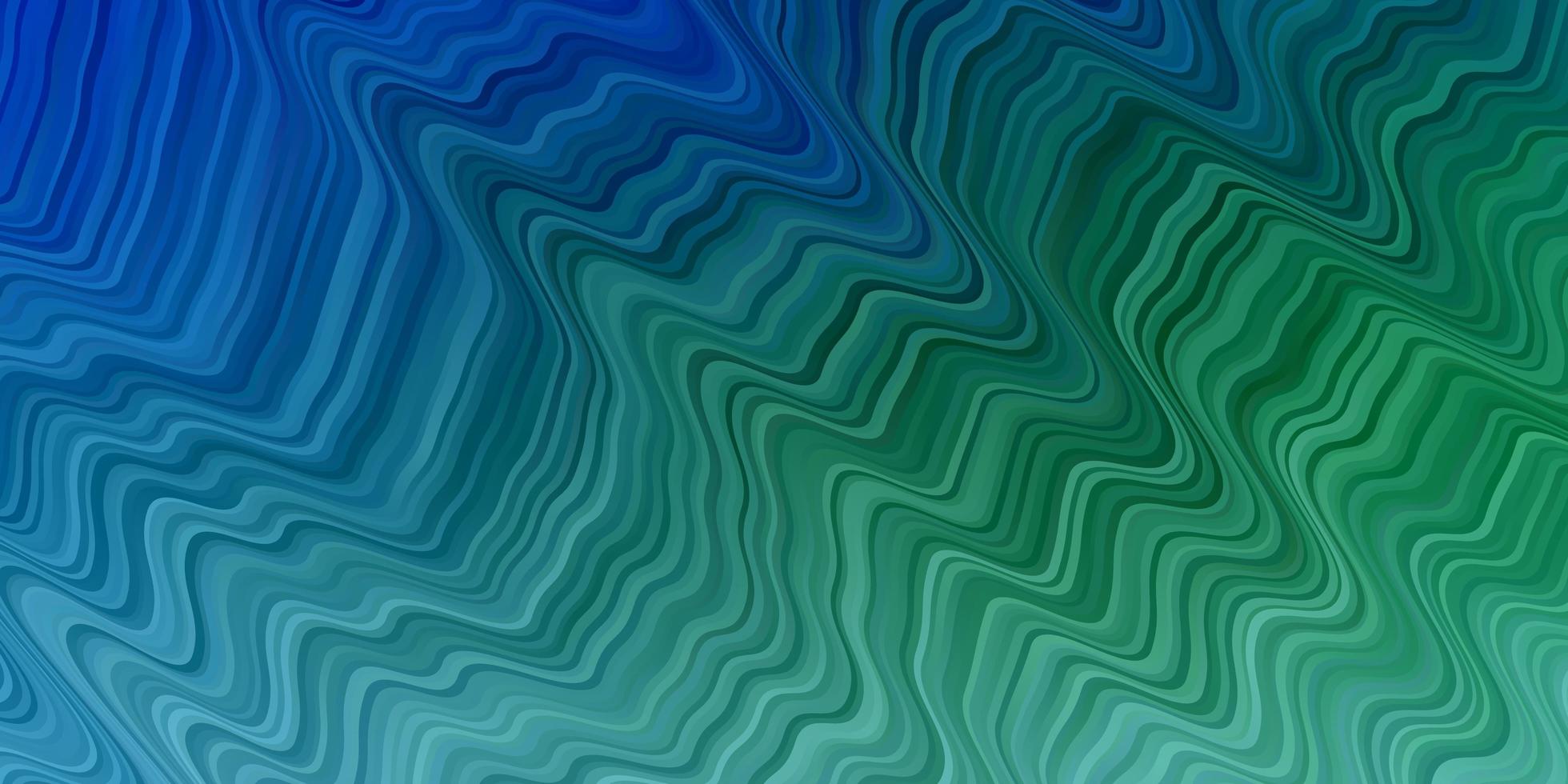 Light Blue, Green vector pattern with curves.