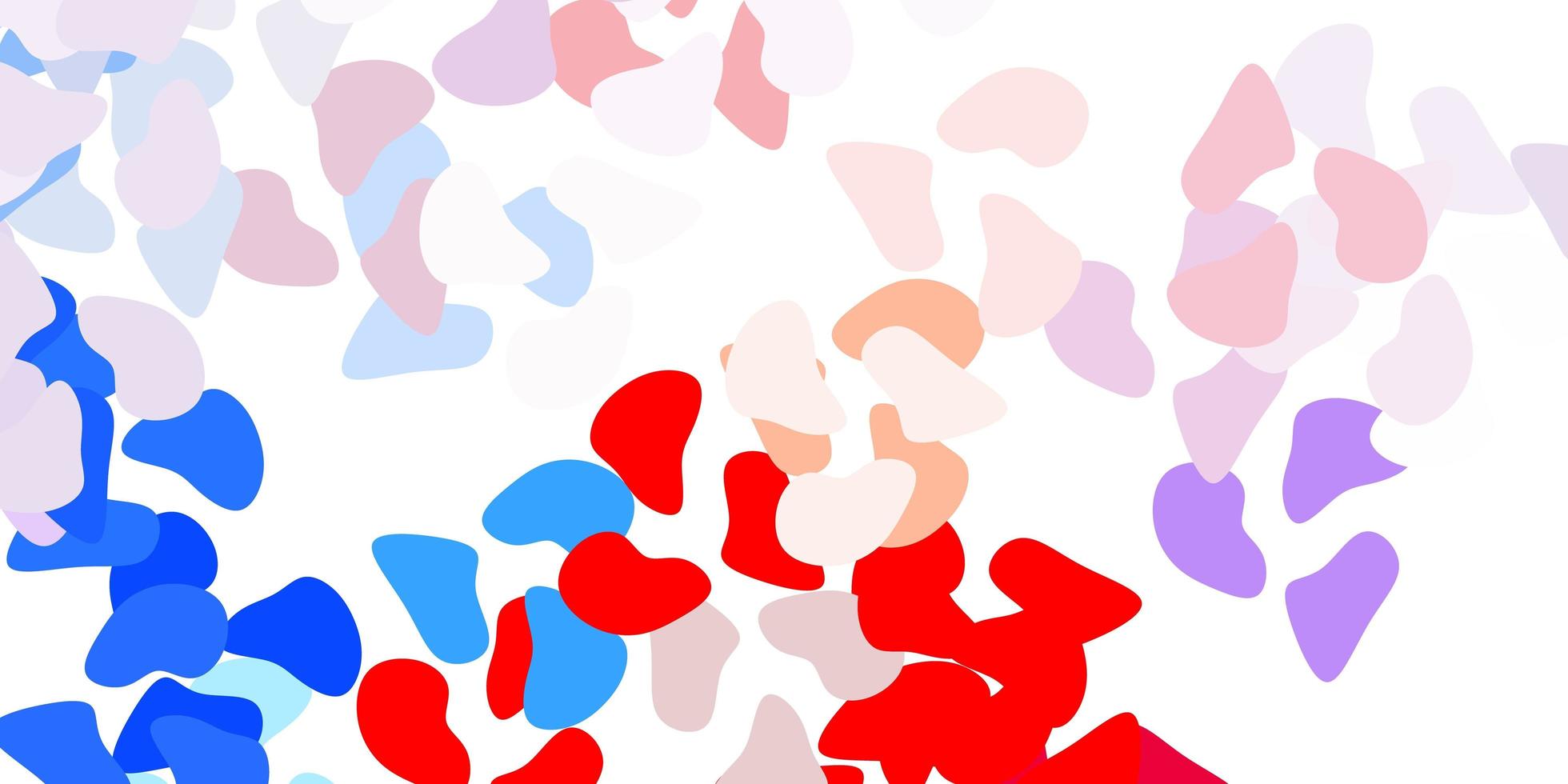 Light blue, red vector pattern with abstract shapes.