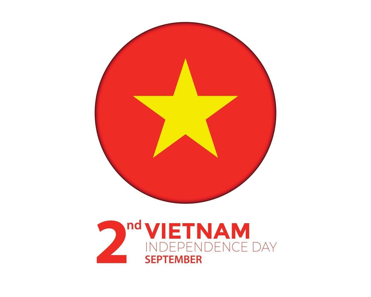Vietnam Independence Day Flag Circle Vector