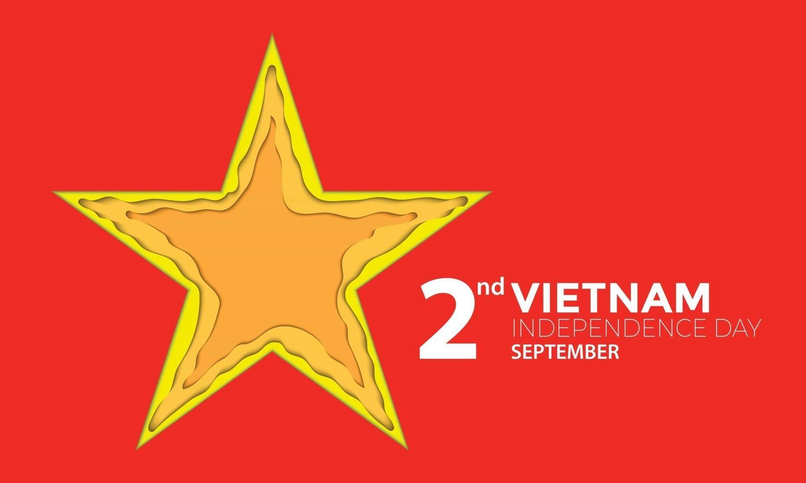 Vietnam Independence Day Star Paper vector