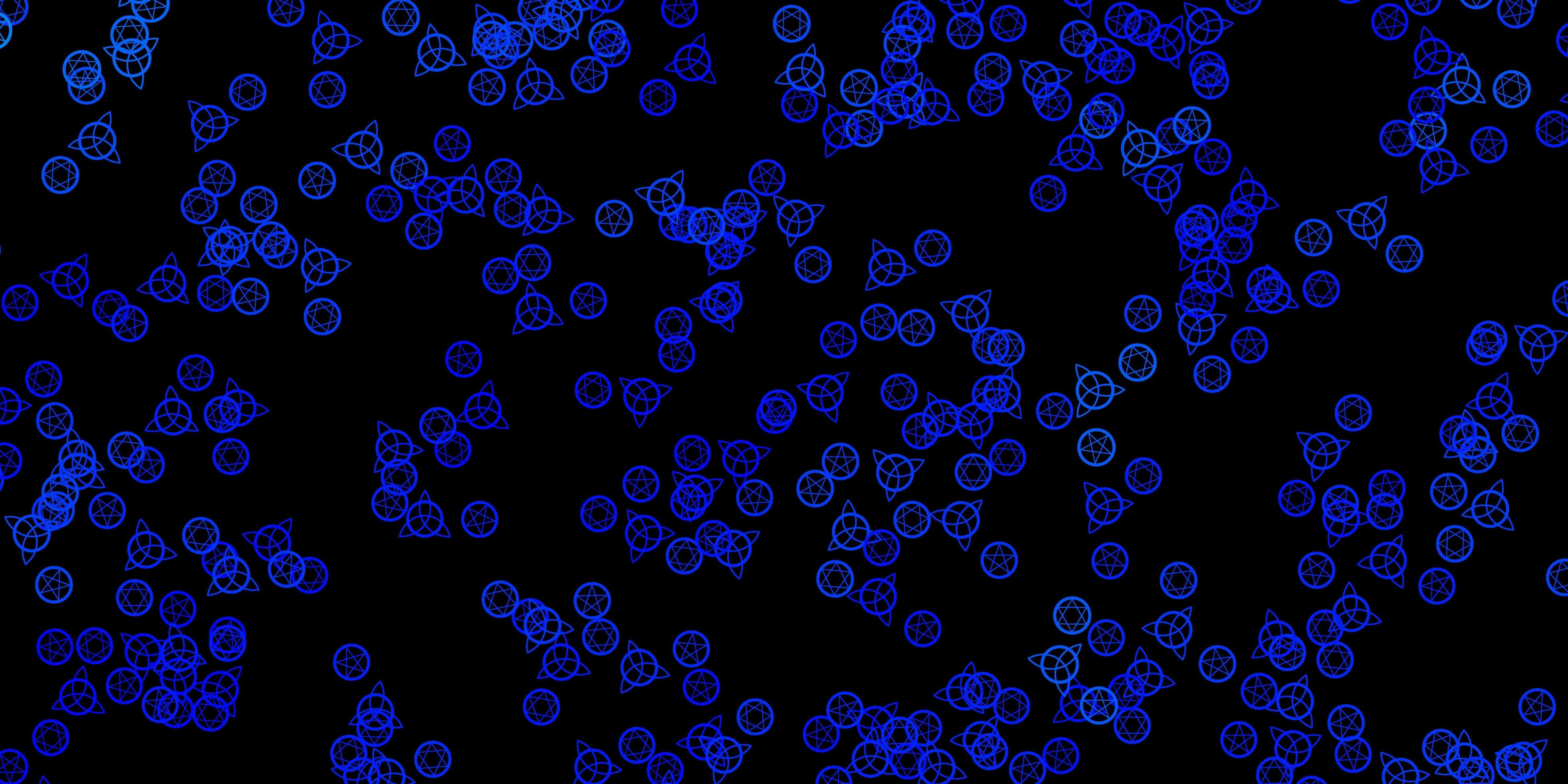 Dark BLUE vector pattern with magic elements. 2936200 Vector Art at ...