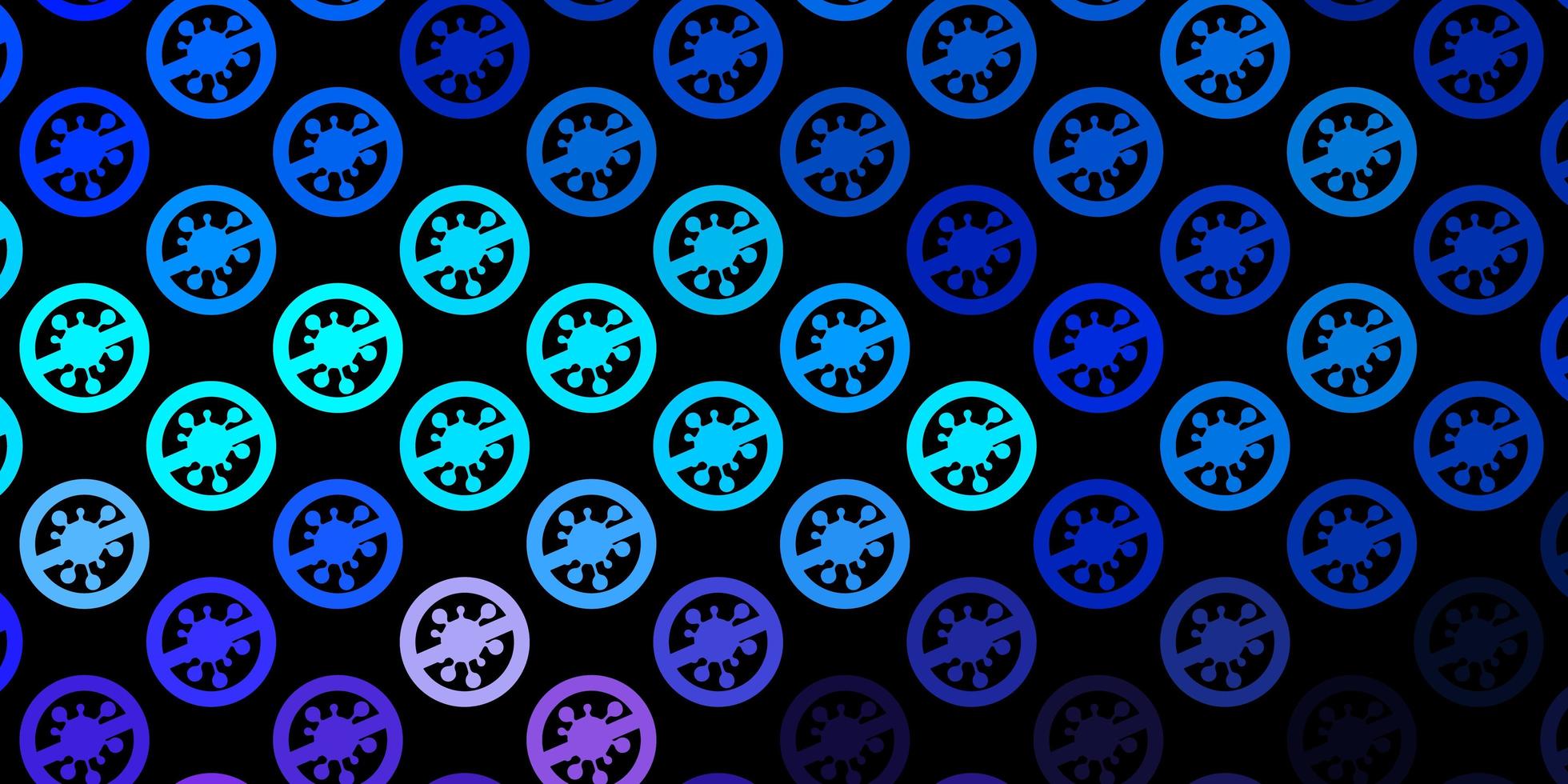 Dark Pink, Blue vector backdrop with virus symbols.