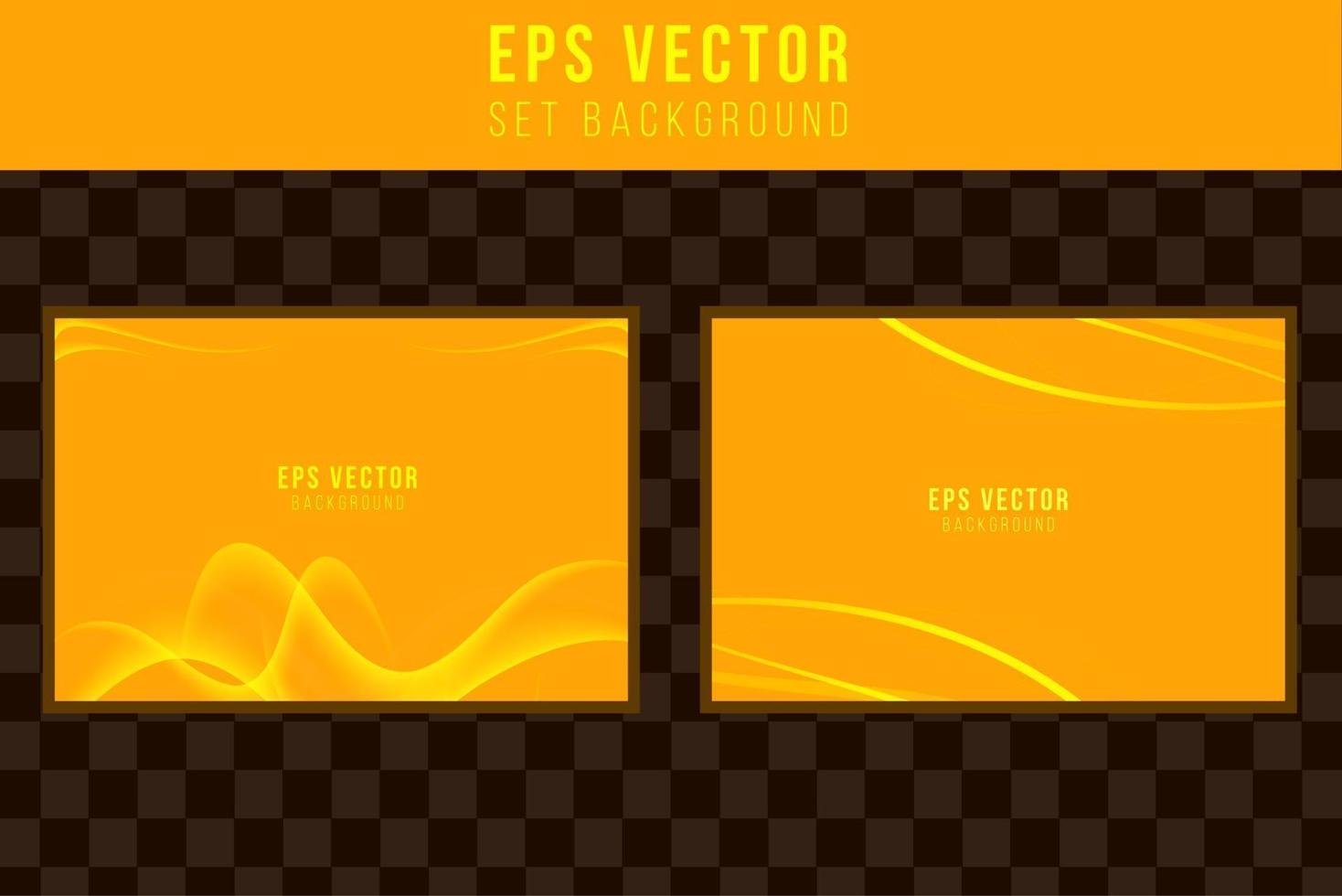 Set yellow background abstract orange monochrome editable design vector