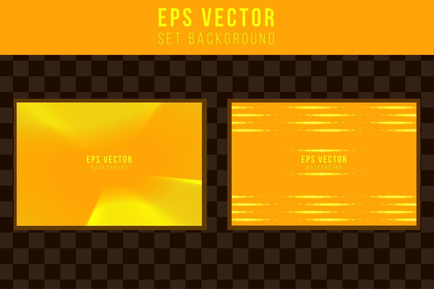 Set yellow background abstract orange monochrome editable design vector