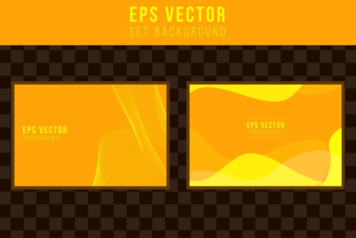 Set yellow background abstract orange monochrome editable design vector
