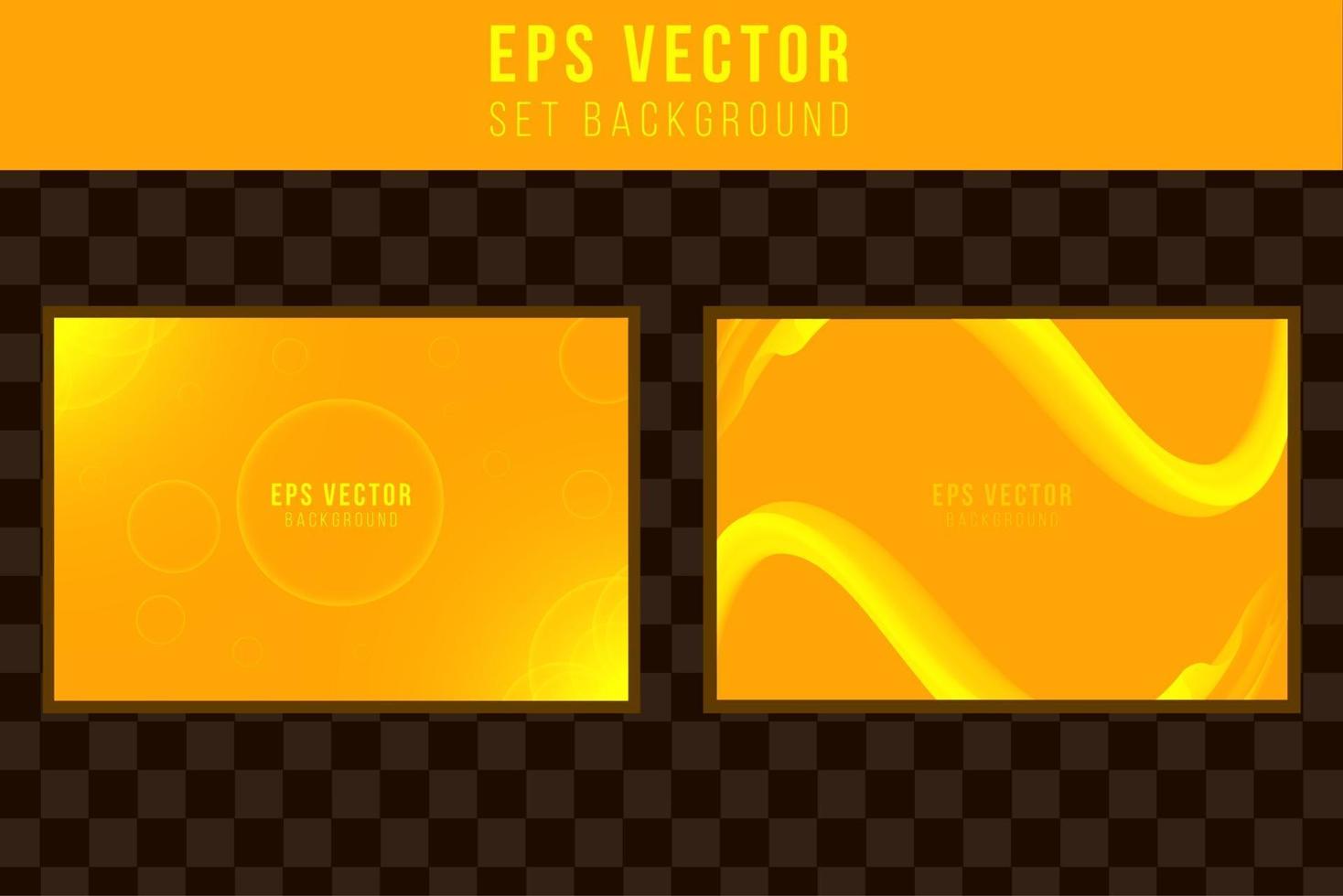 Establecer fondo amarillo abstracto naranja monocromo diseño editable vector