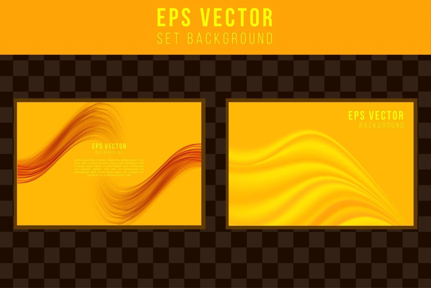 Set yellow background abstract orange monochrome editable design vector
