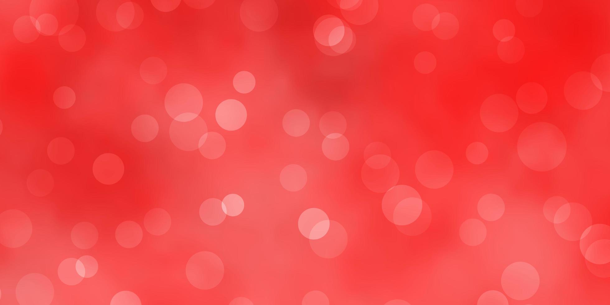 Light Red vector background with bubbles.