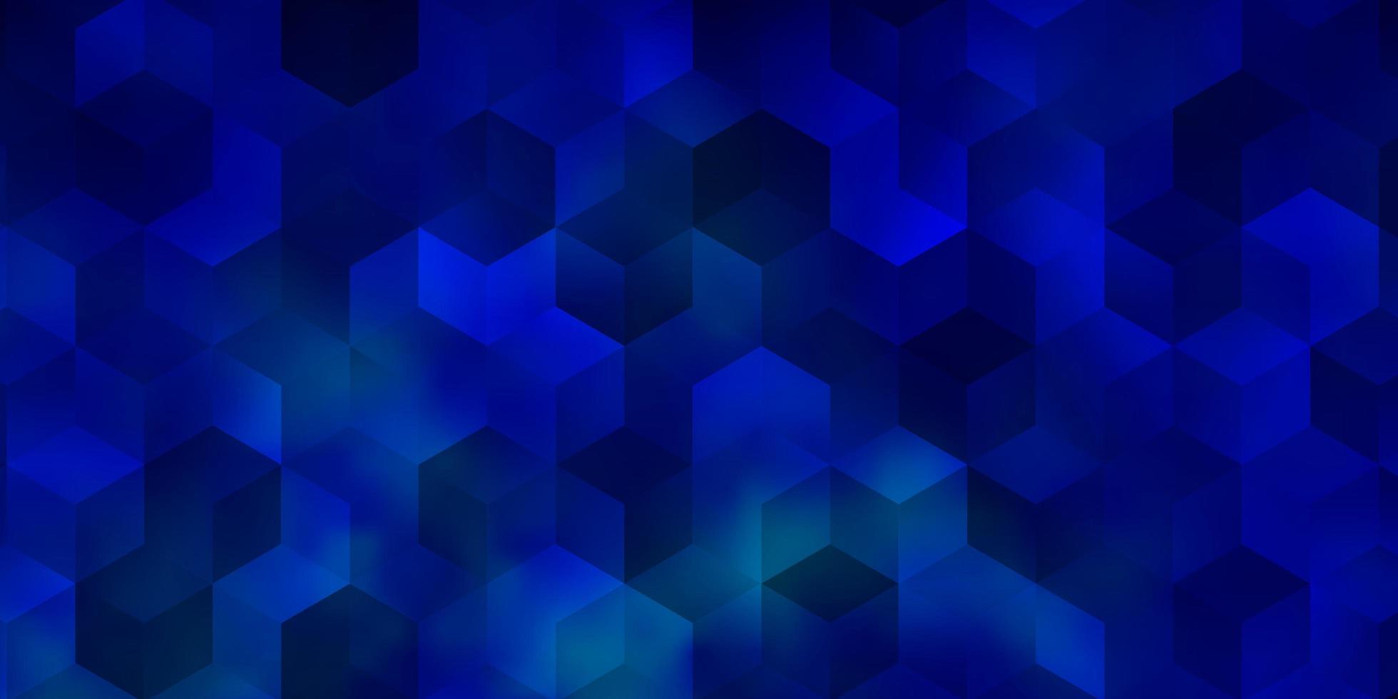 Fondo de vector azul claro con conjunto de hexágonos.