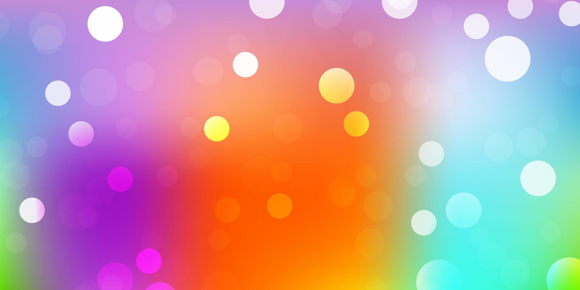 Light multicolor vector template with circles.