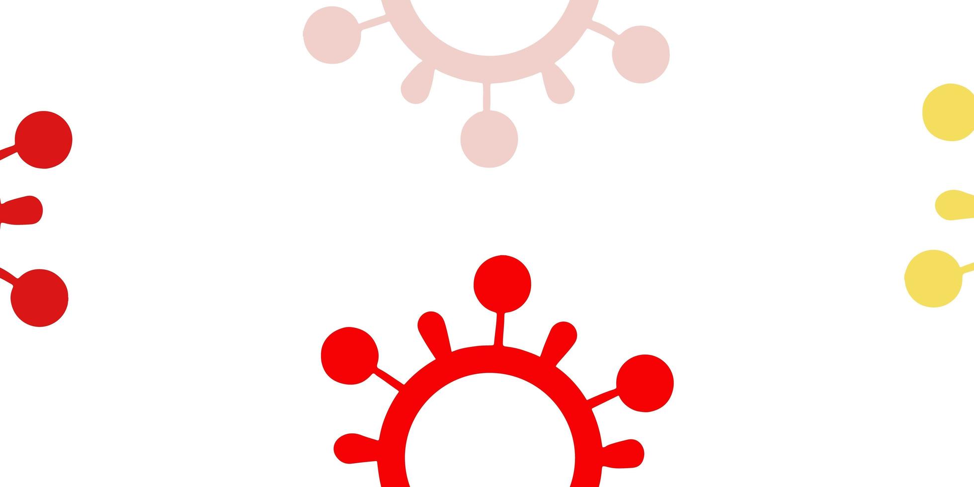 Plantilla de vector naranja claro con signos de gripe.