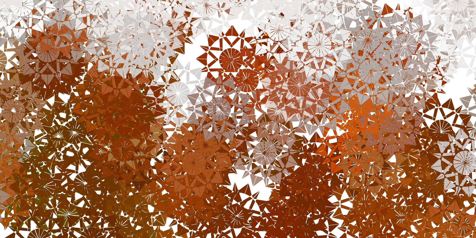 Light orange vector layout with beautiful snowflakes.