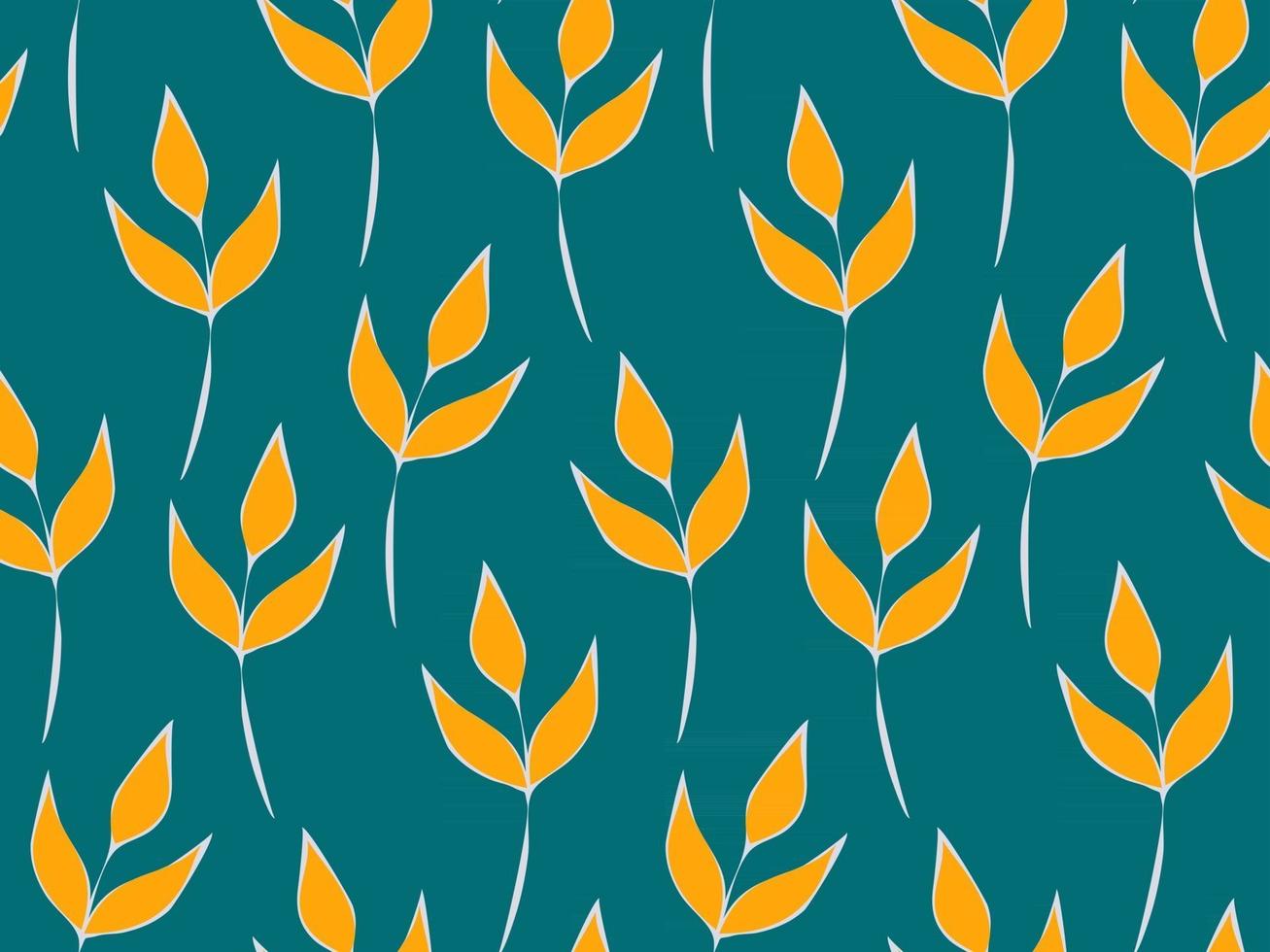 Seamless Repeating Pattern Of Flowers And Plants Decorative Beautiful Garden Of Wildflowers Botanical Leaves And Floral Pattern For Design Abstract Minimalistic Modern Wallpaper Vector Background 2936636 Vector Art At Vecteezy