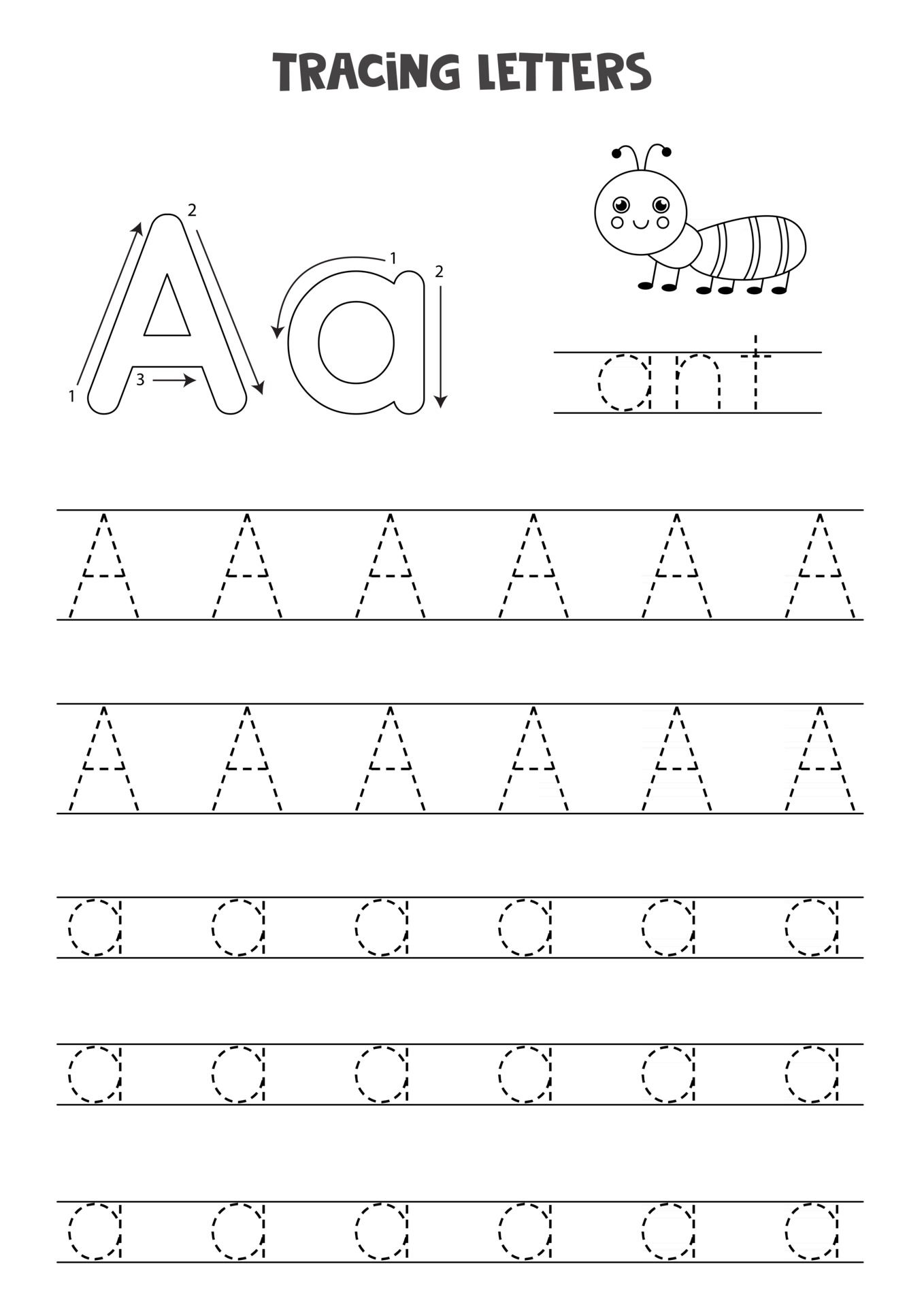 Trace letters