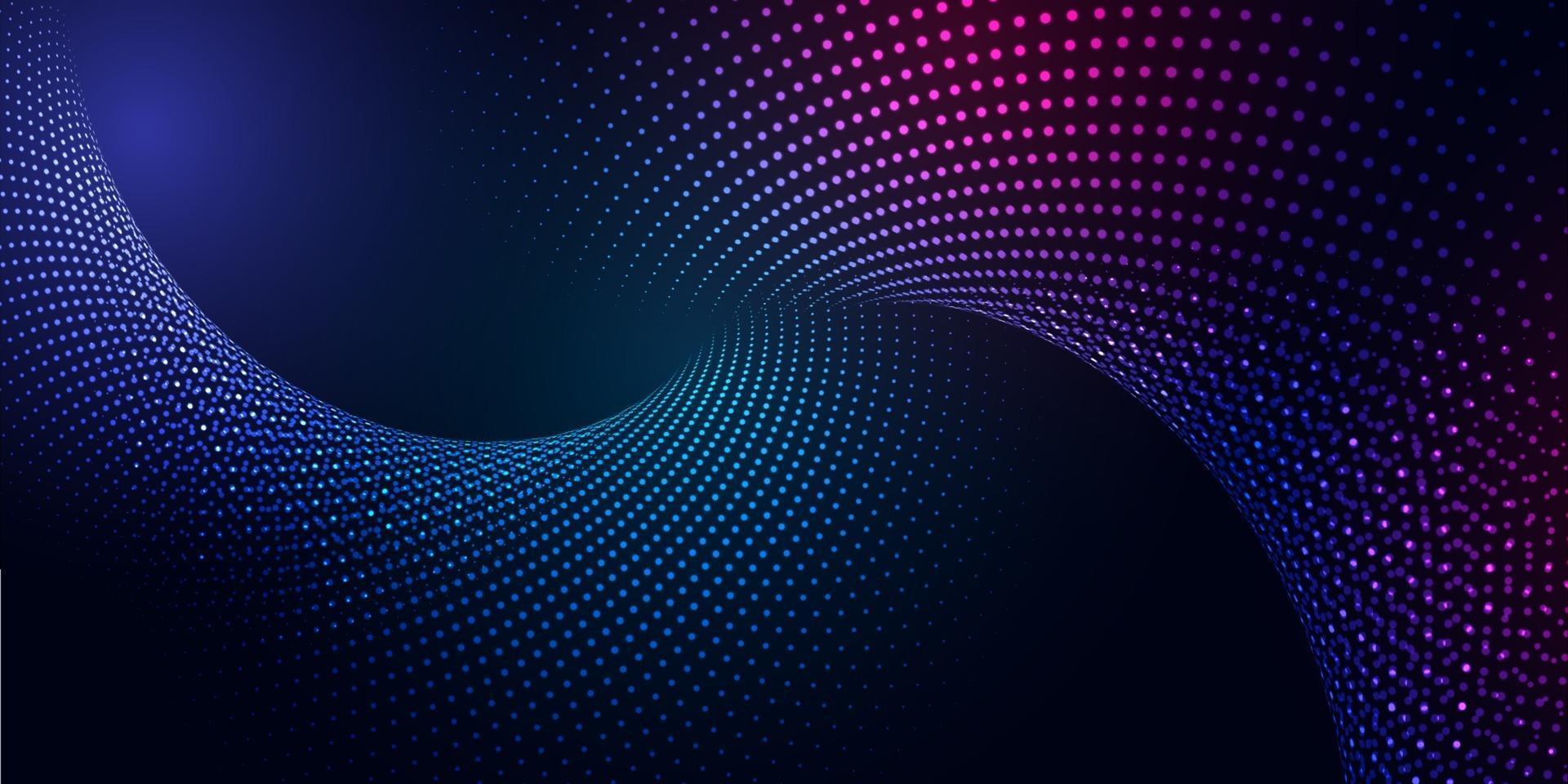 abstract banner with cyber particles design vector