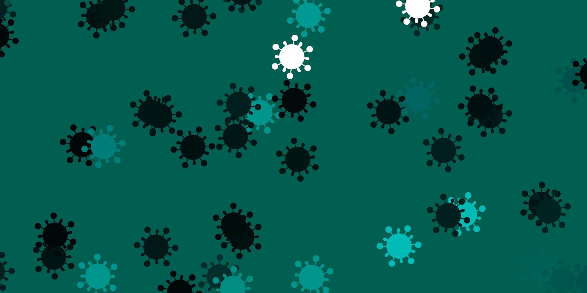 textura de vector verde claro con símbolos de enfermedades.