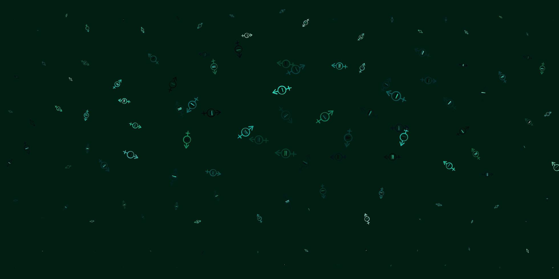 Light Green vector backdrop with woman's power symbols.