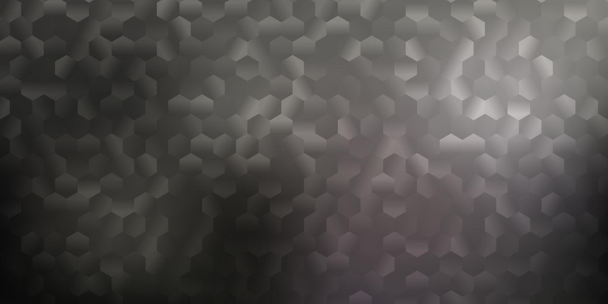 diseño de vector gris claro con formas de hexágonos.