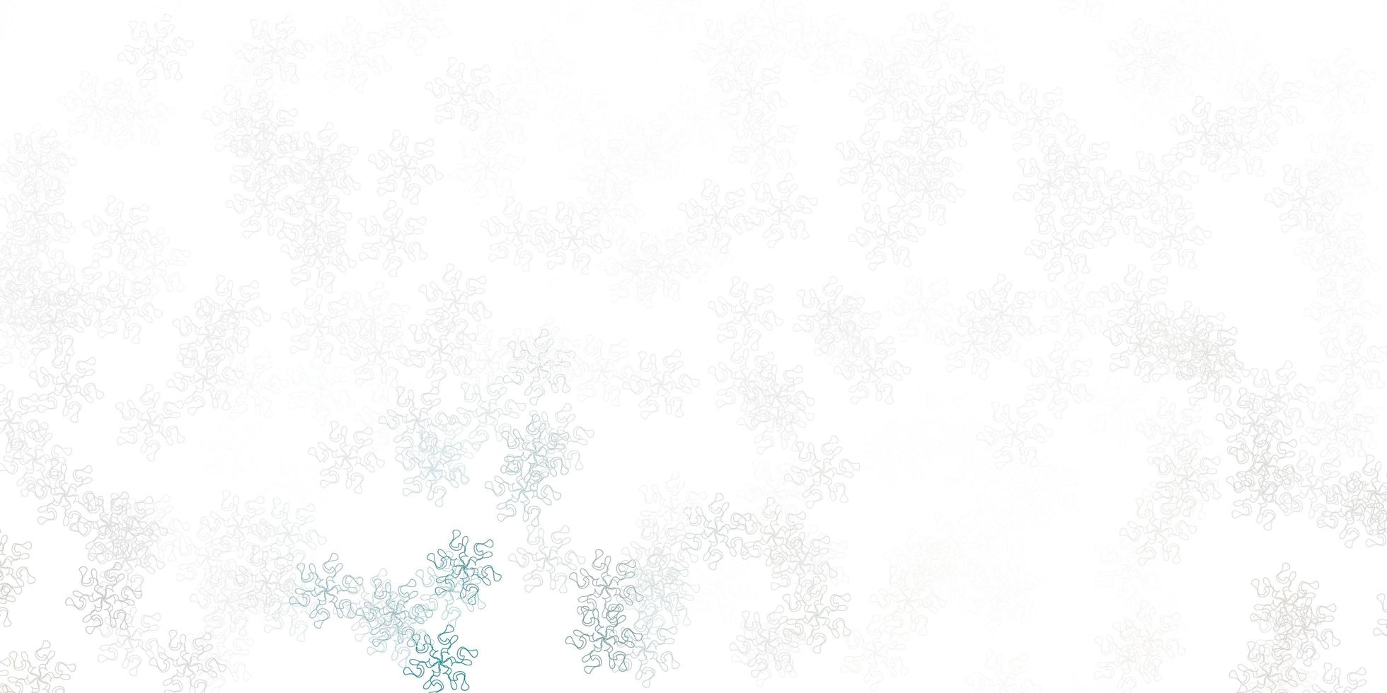 textura de doodle de vector gris claro con flores.