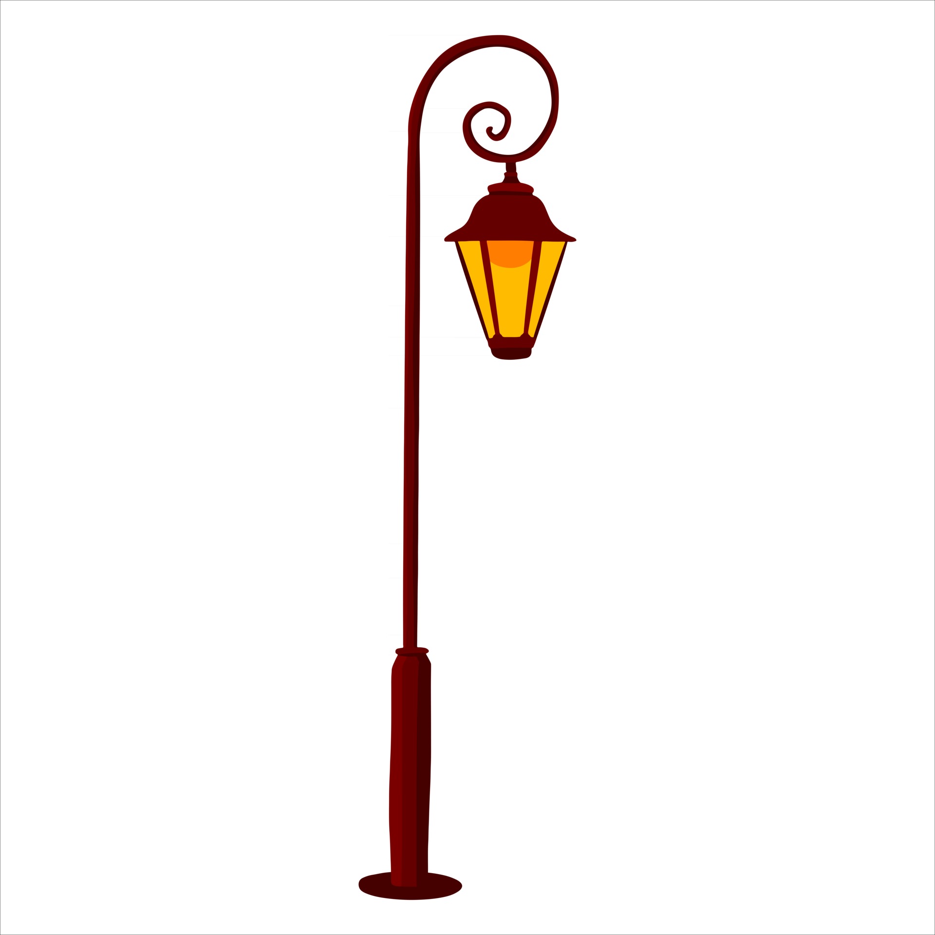 Street light. Lighting for city, park. Cartoon style. 2937050 Vector Art at  Vecteezy