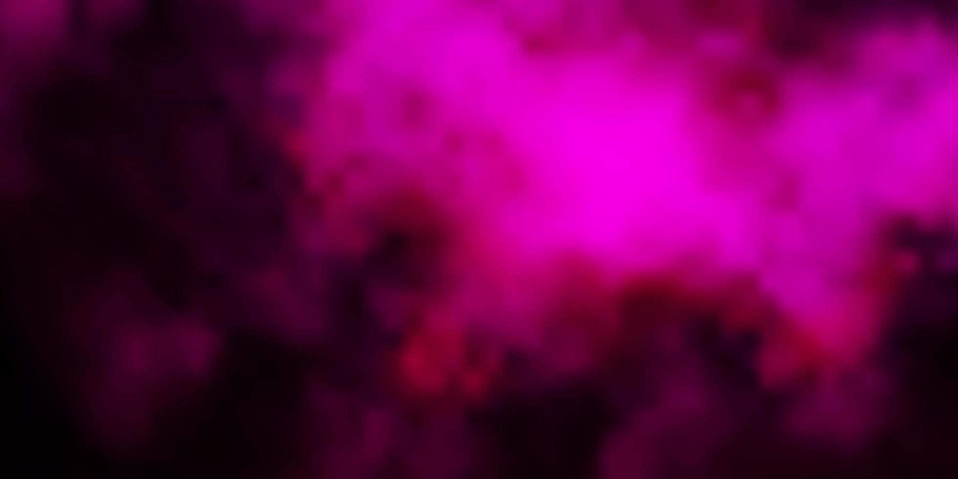 Dark Pink vector texture with cloudy sky.