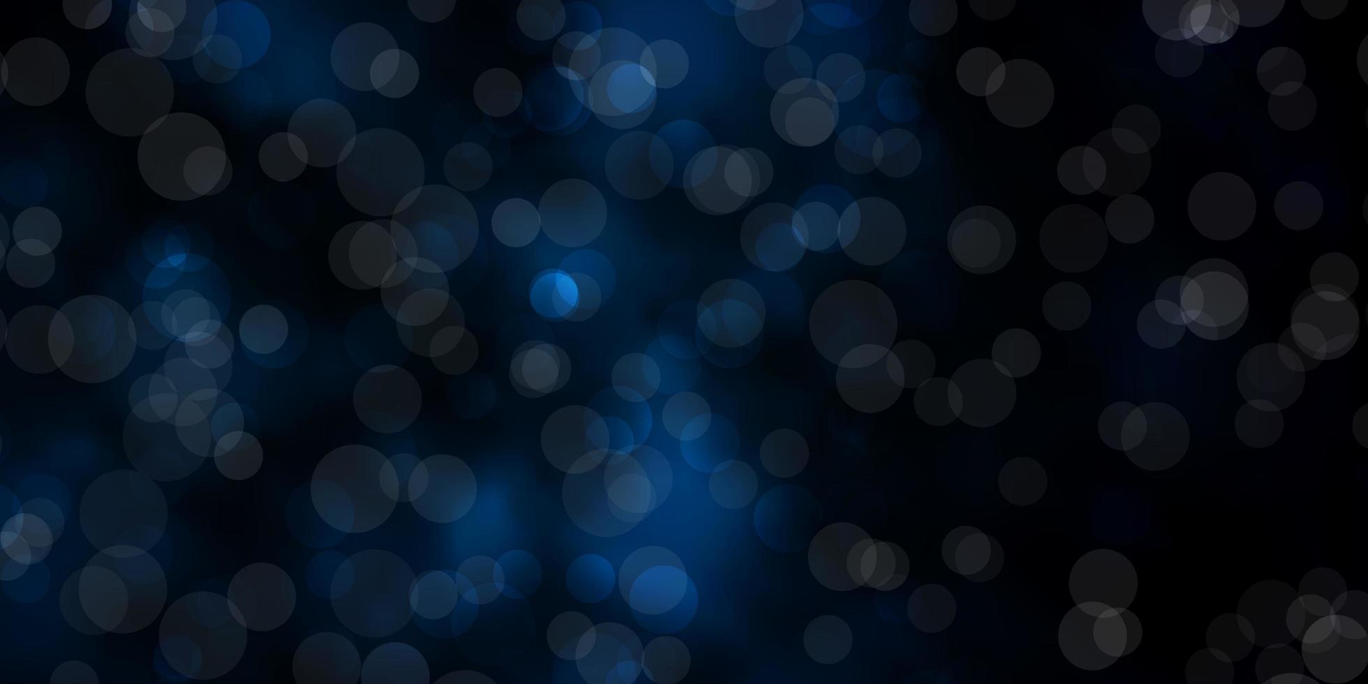 Dark BLUE vector template with circles.