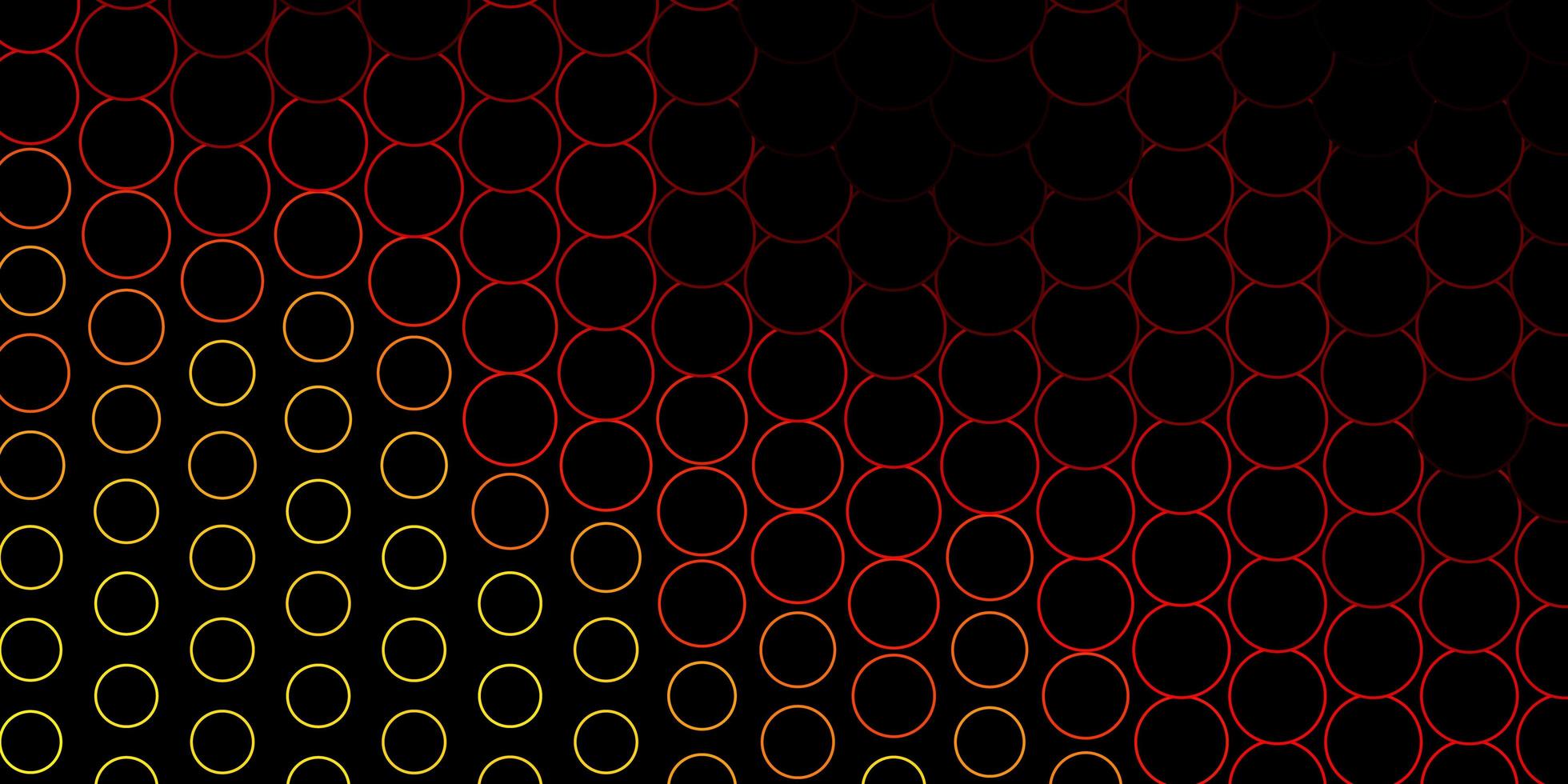 Dark Orange vector template with circles.