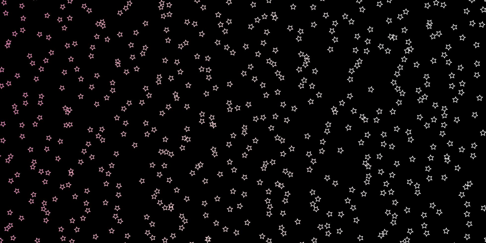 Dark Red vector pattern with abstract stars.