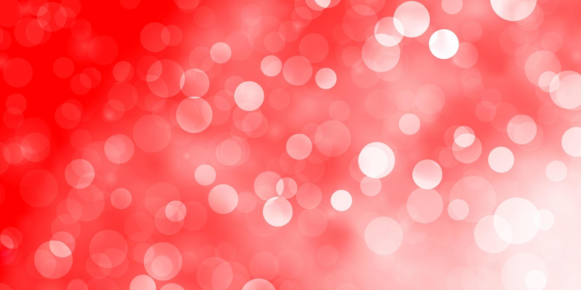 Light Red vector background with circles.