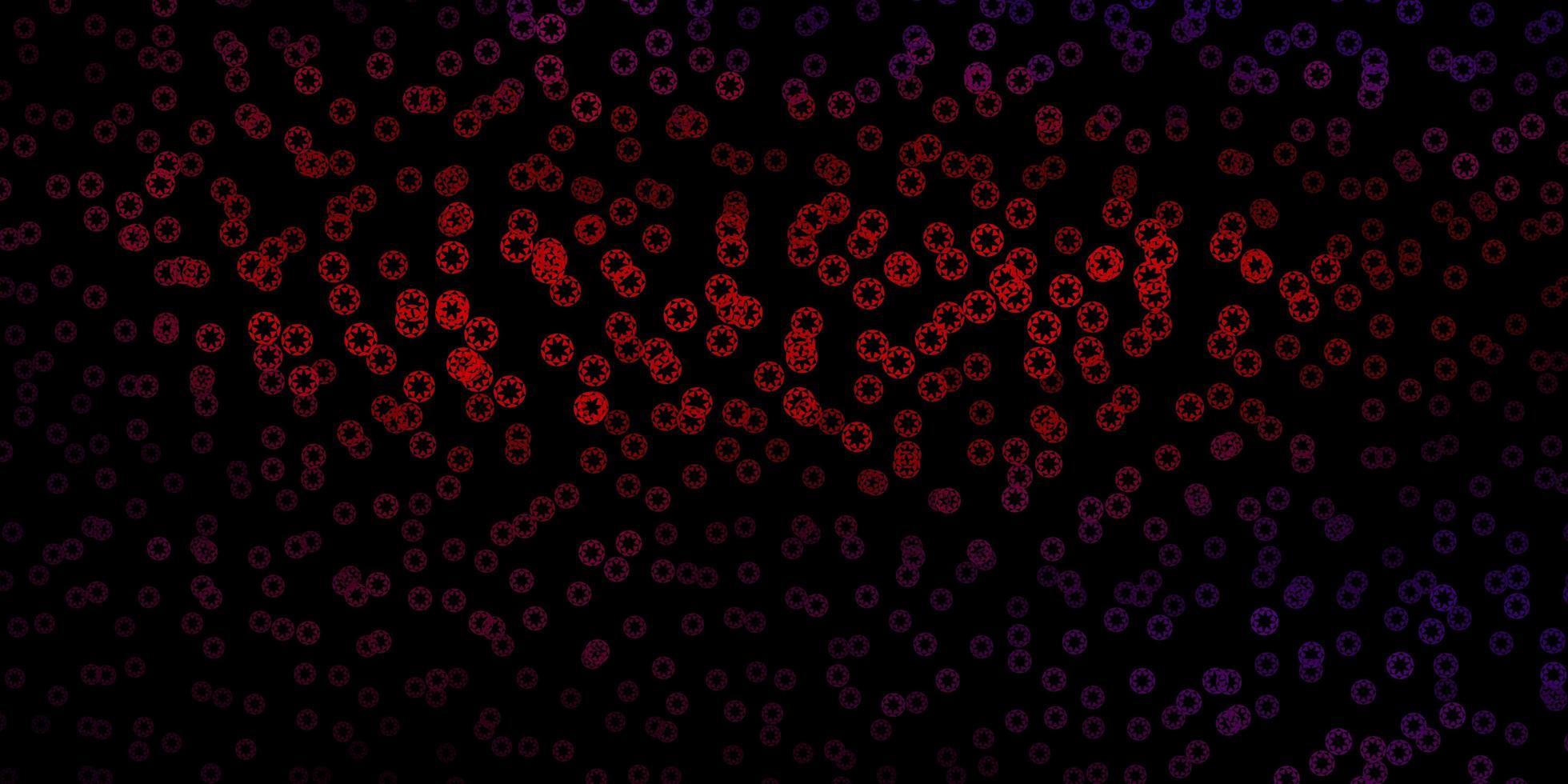 Dark blue, red vector background with spots.