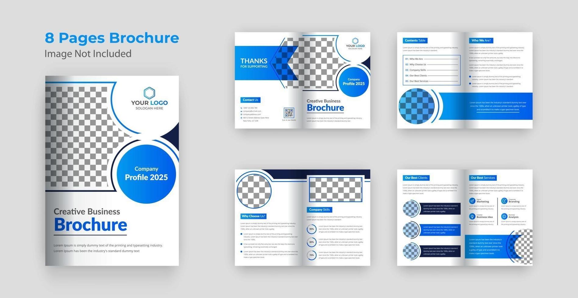 Company profile brochure template design vector