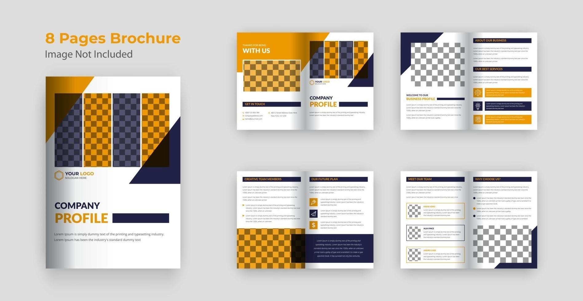 Company profile brochure template design vector