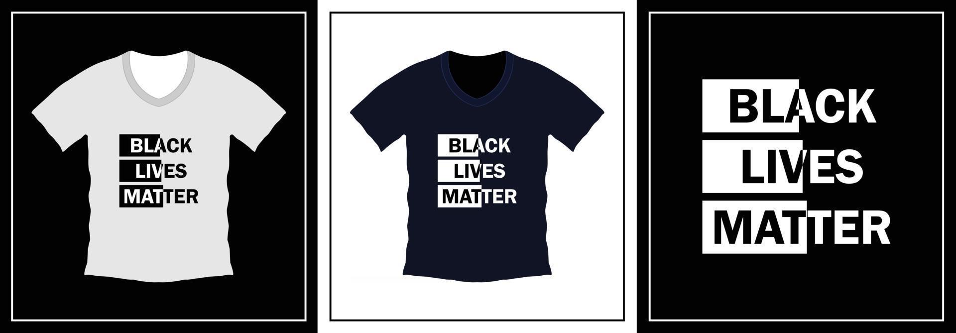 Black lives matter typography t-shirt design vector