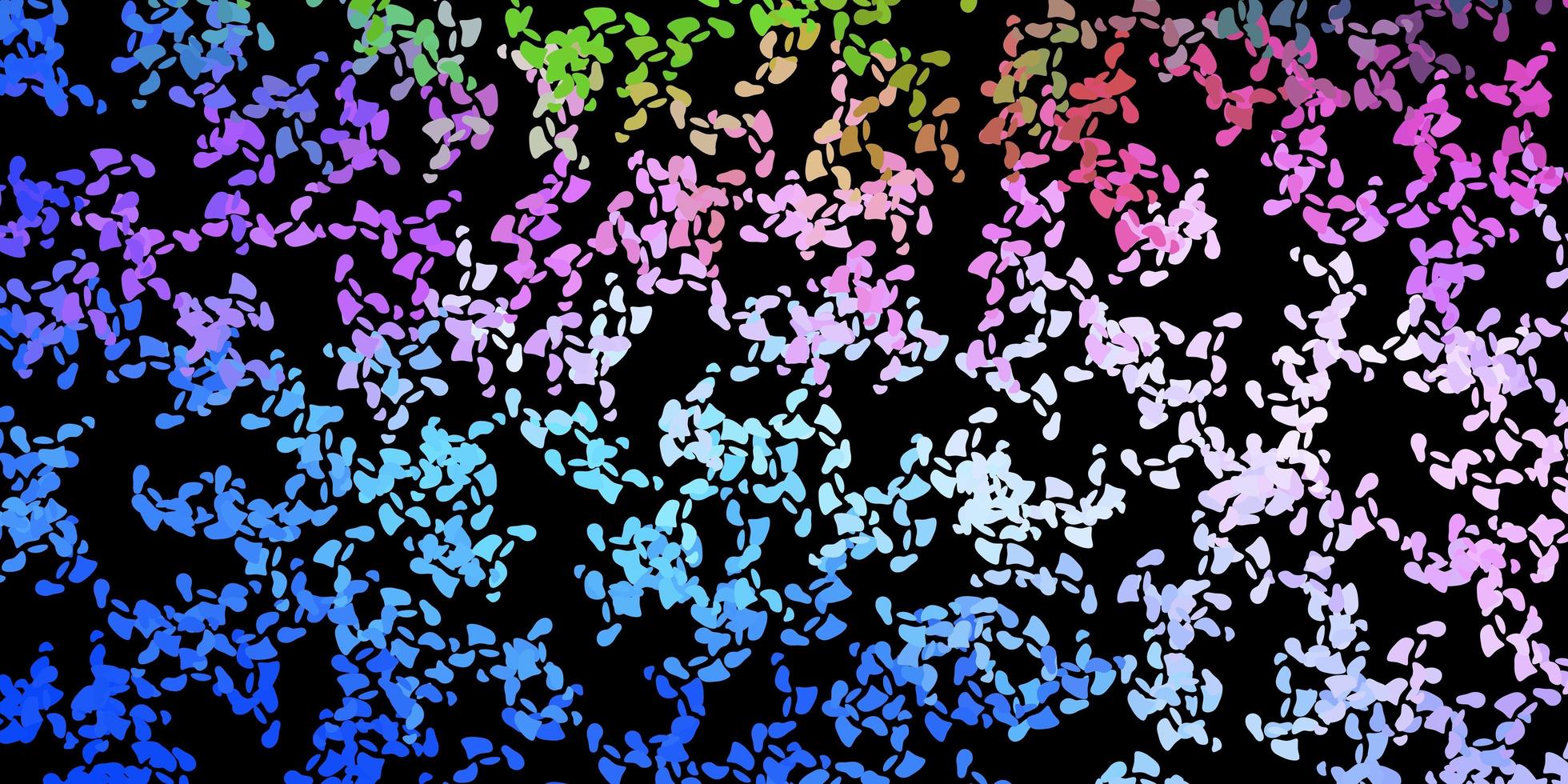Dark blue, red vector background with random forms.