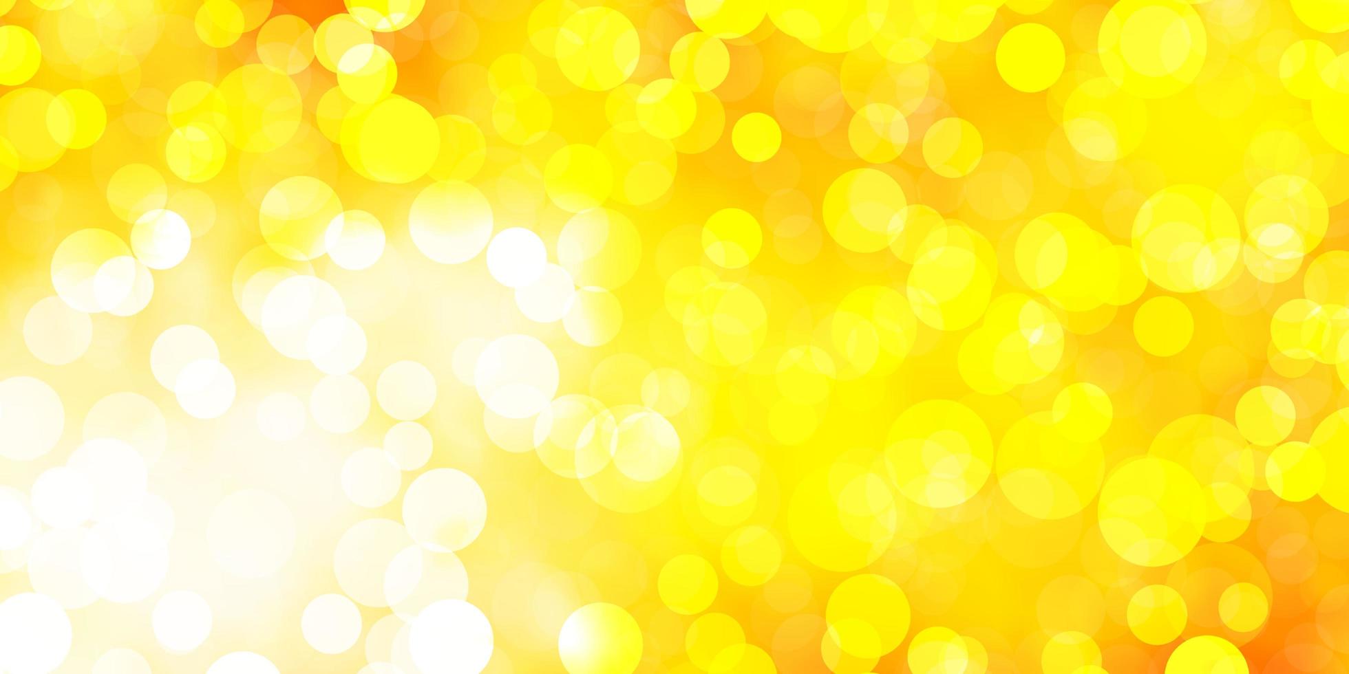 Light Orange vector background with bubbles.