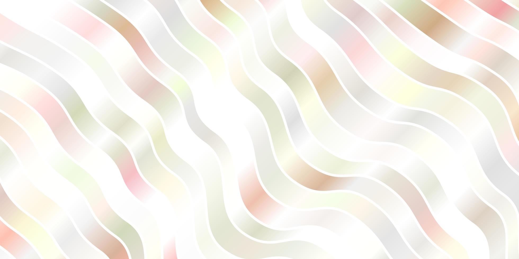 Light Pink, Green vector pattern with curves.