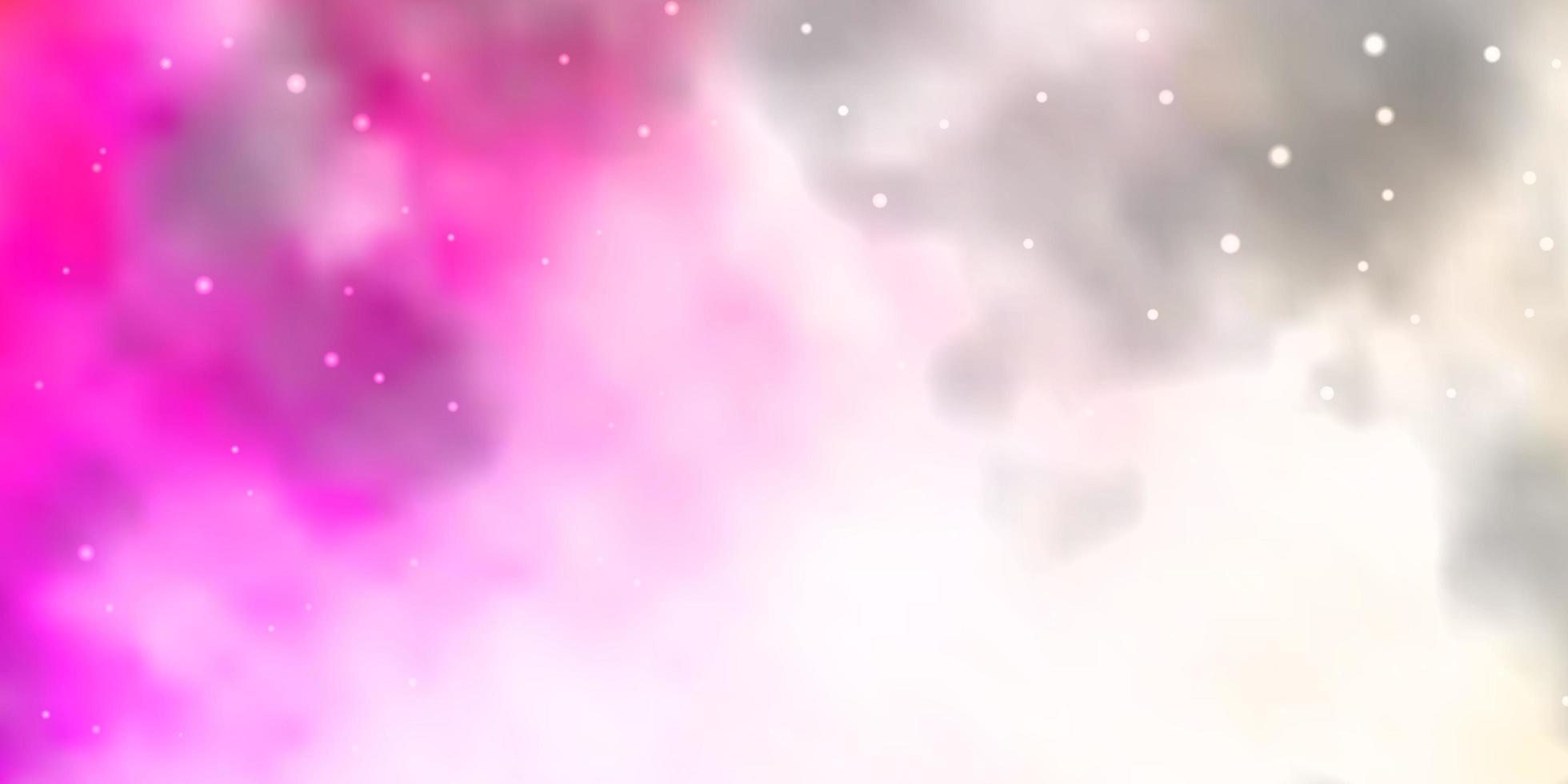 Light Pink vector template with neon stars.