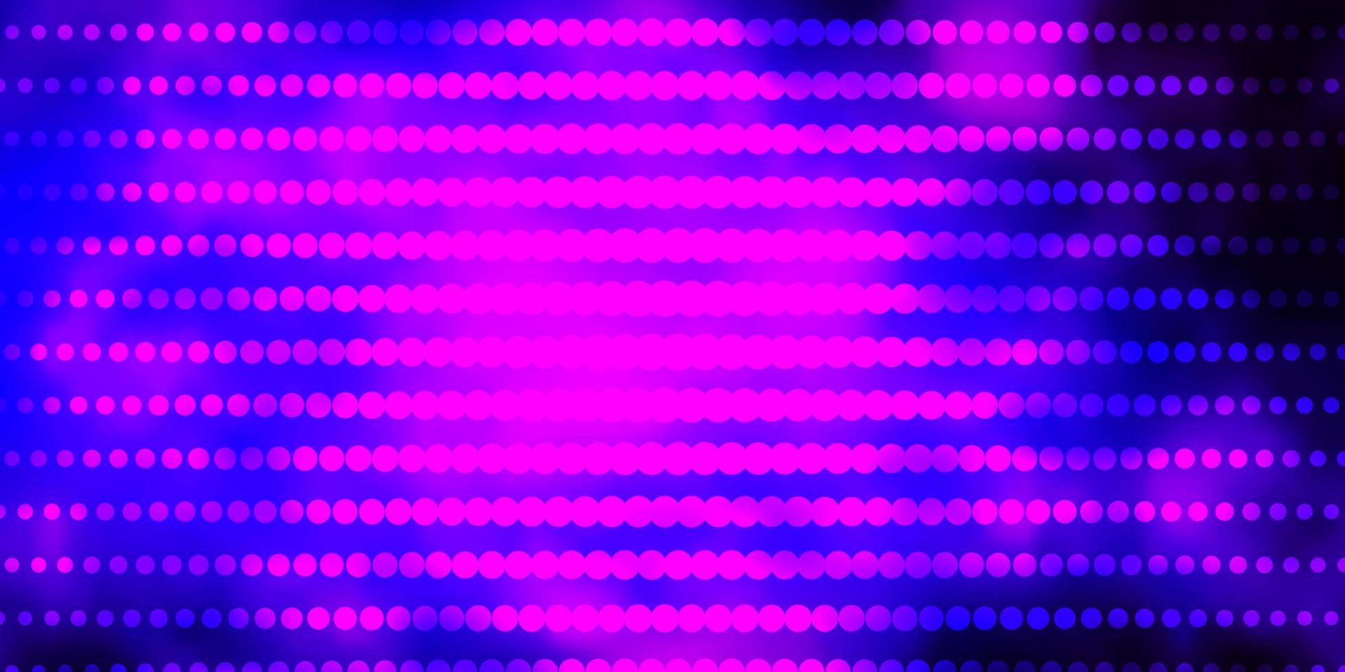 Dark Purple vector texture with circles.