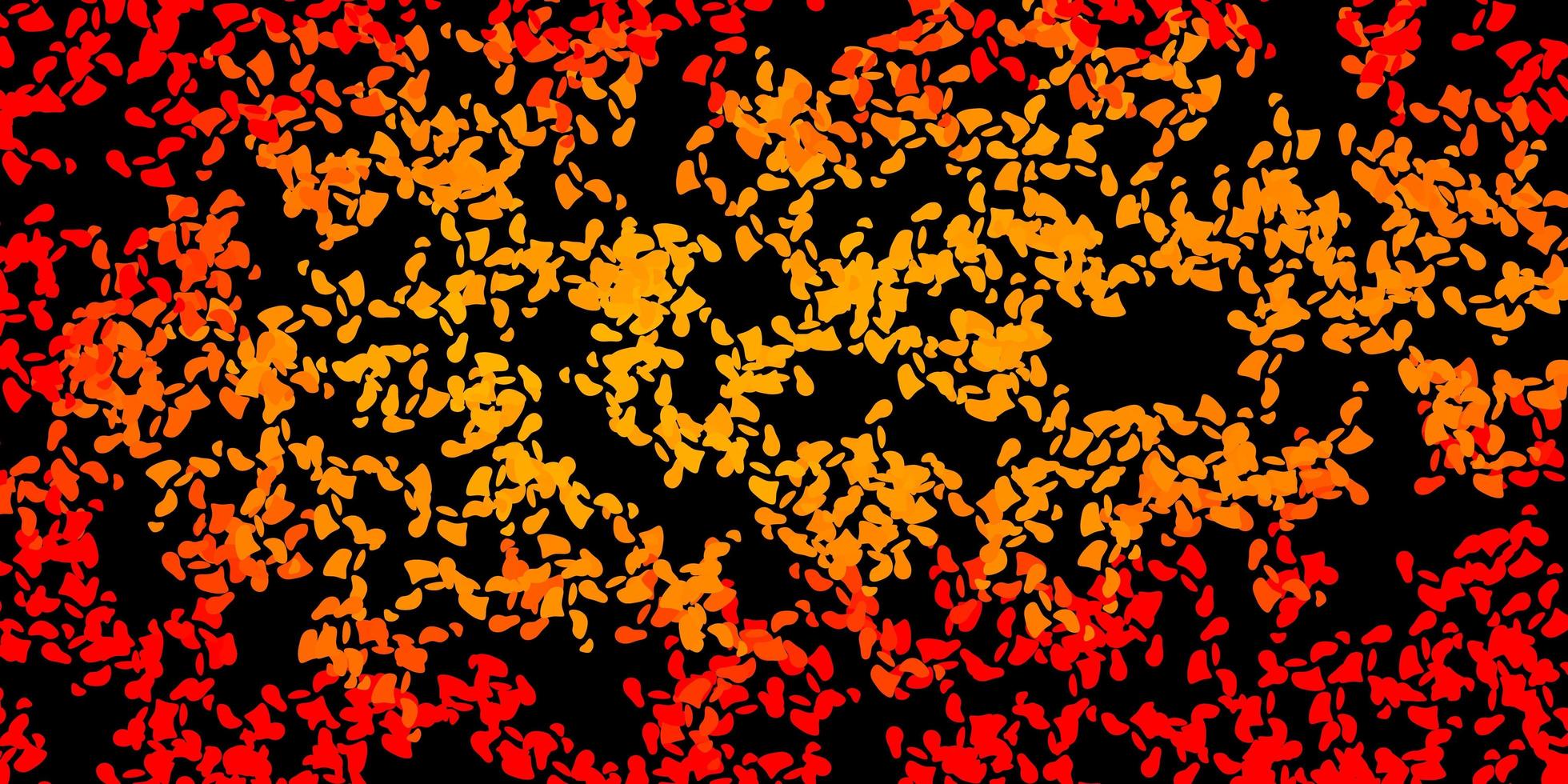 Dark orange vector background with random forms.