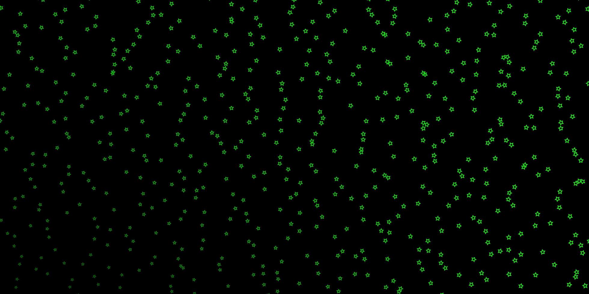 textura de vector verde oscuro con hermosas estrellas.