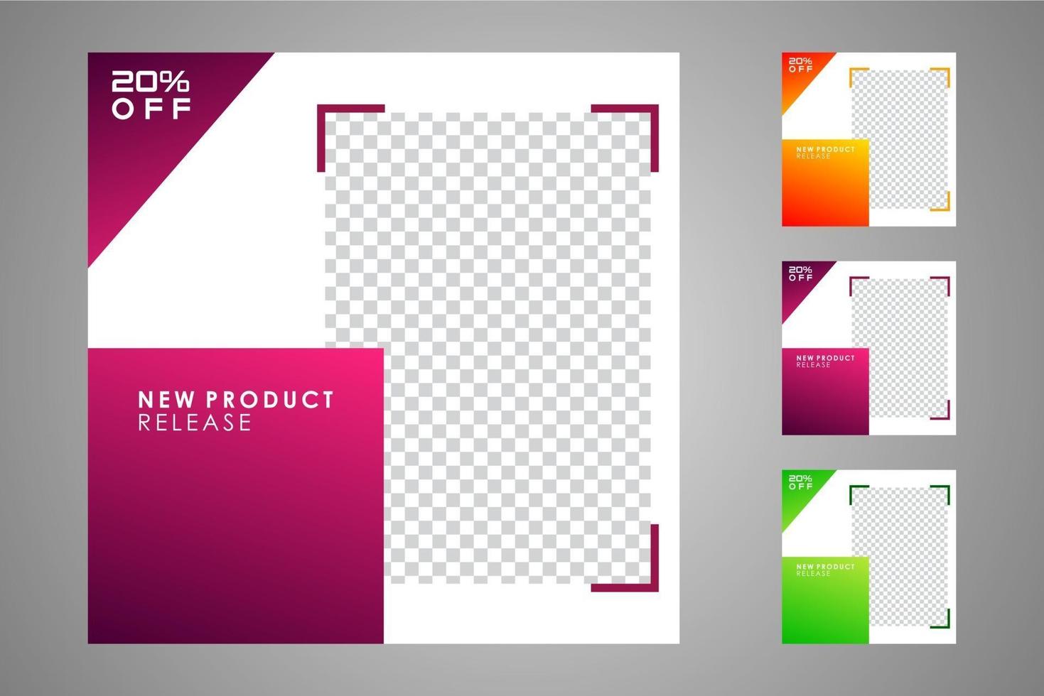 Suitable for social media posts templates and web or internet ads. vector