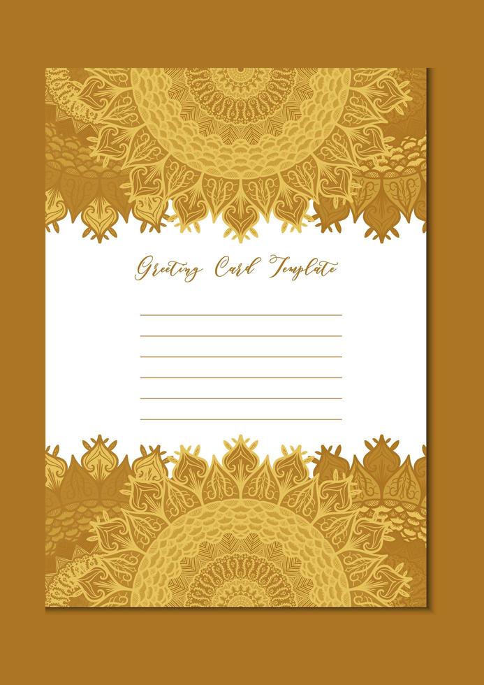 Mandala vintage template card vector