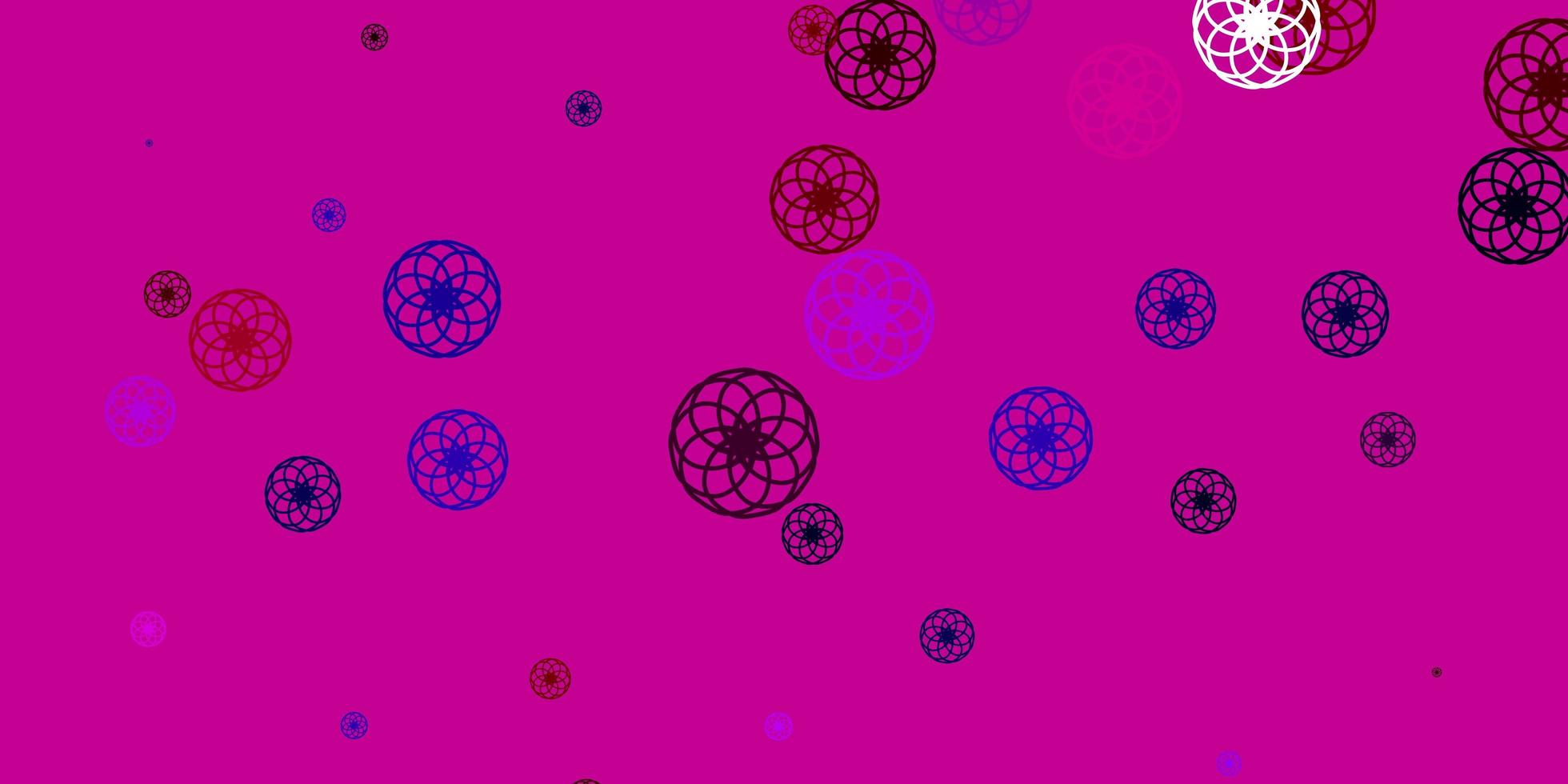 Light Blue, Red vector pattern with spheres.