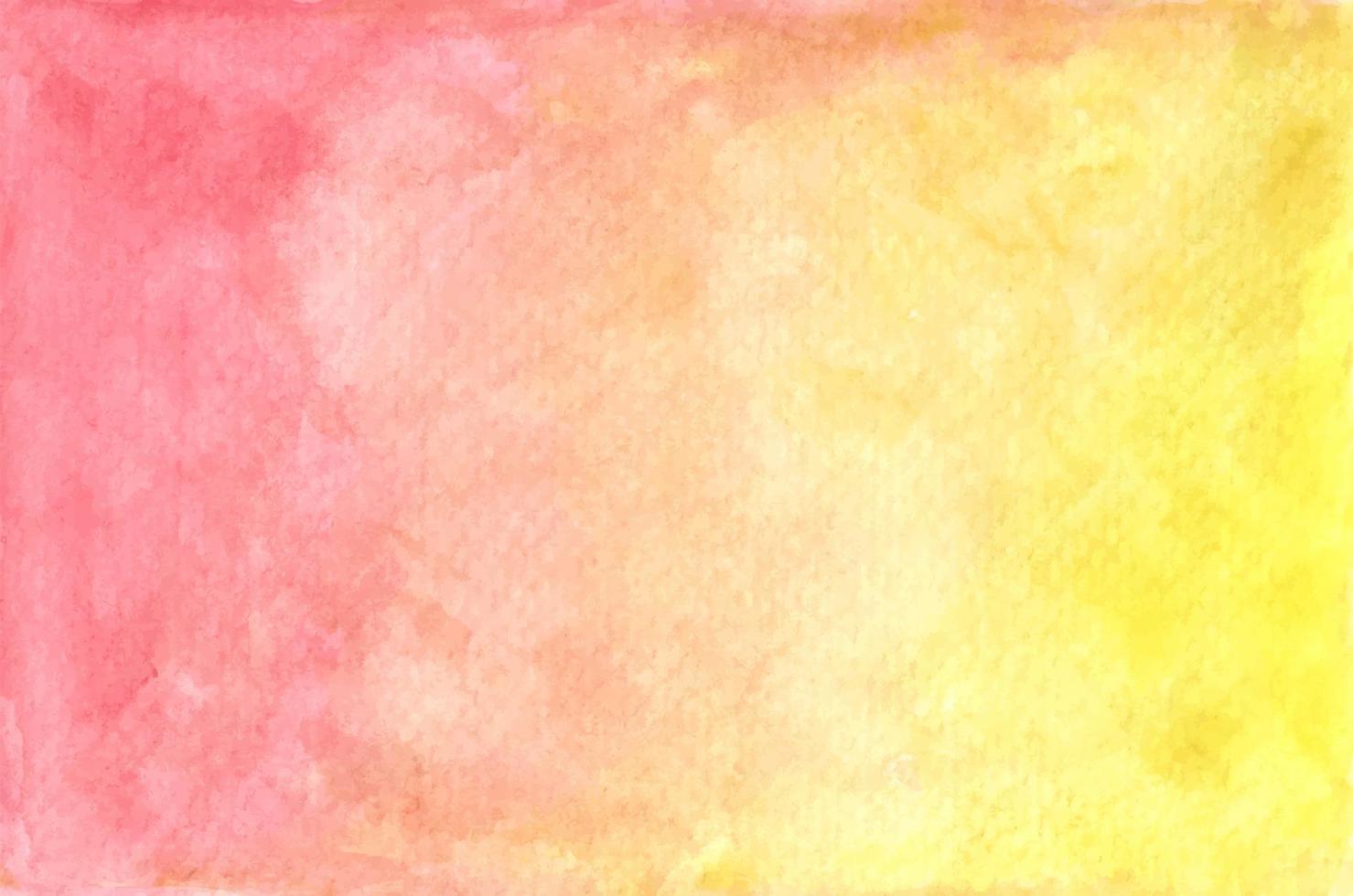 Hand drawn watercolor pastel red and yellow painted texture. Abstract Background. vector