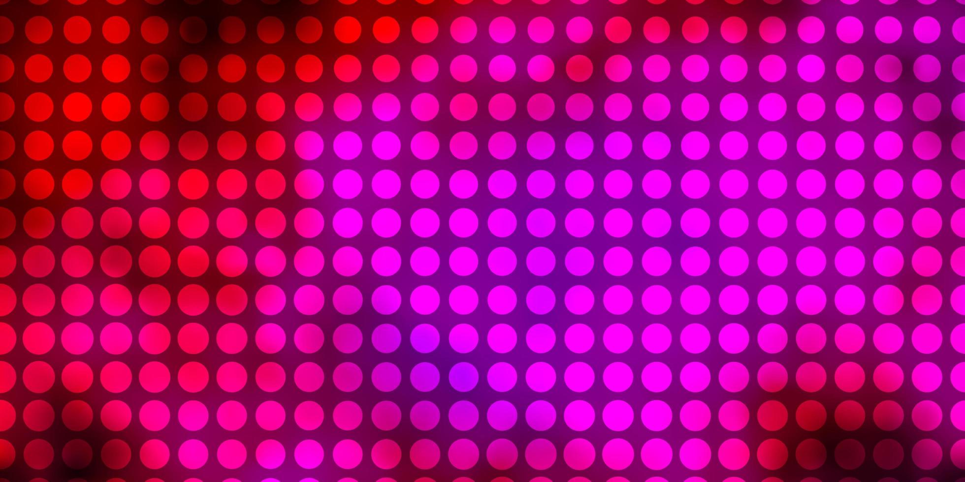 patrón de vector de color rosa oscuro con círculos.