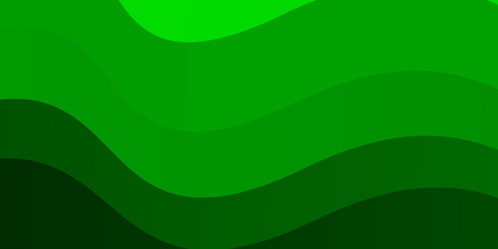 diseño de vector verde claro con curvas.