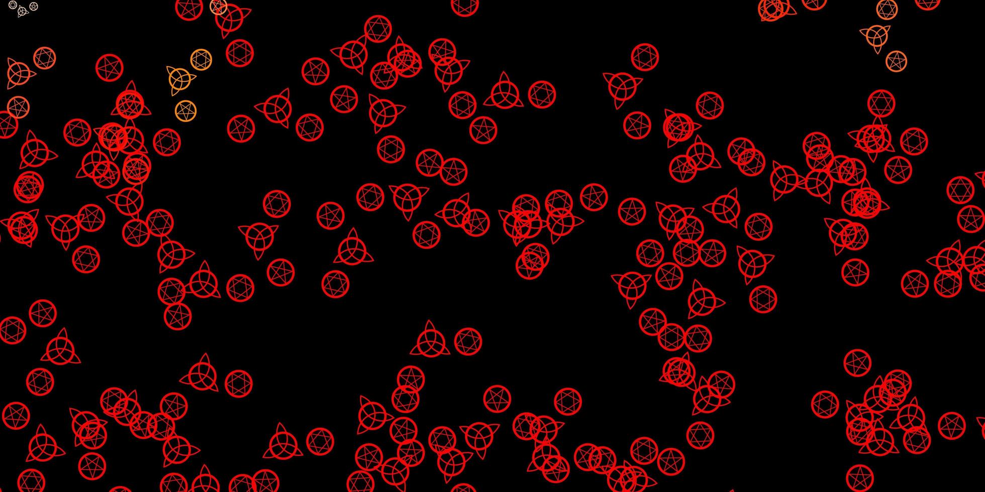 Dark Red vector pattern with magic elements.